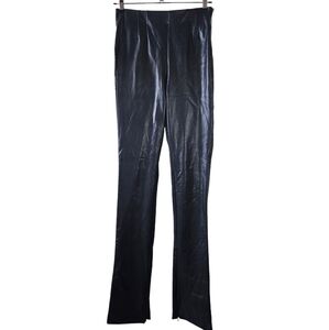ZARA boot cut faux leather l egging pants Black size Small 057